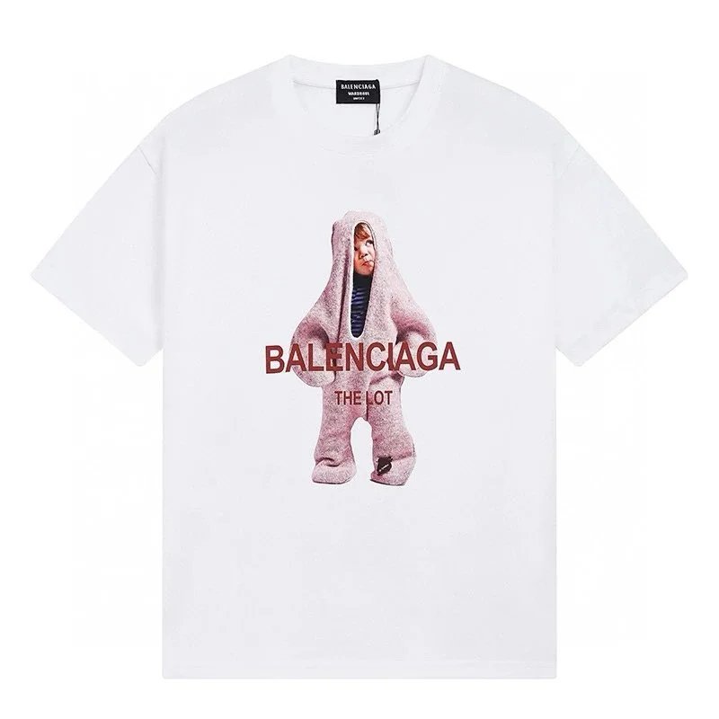 Balenciaga T-Shirts Short-Sleeve Logo Graphic — 15