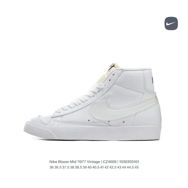 Nike Blazer Mid '1977 Vintage White Sneakers - 1