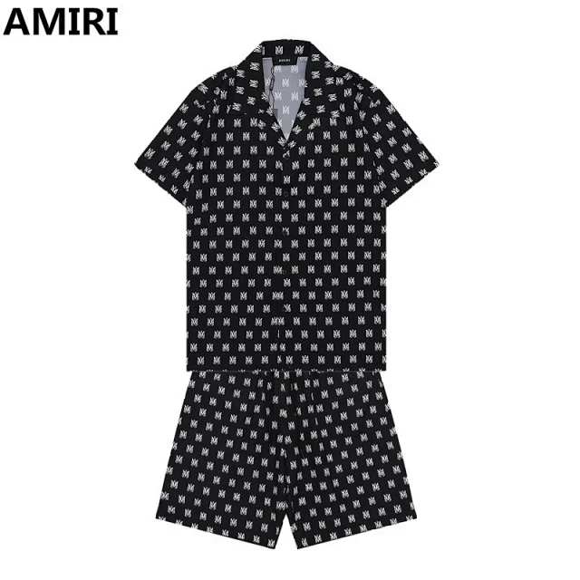 AMIRI Matching Sets Short-Sleeve Printed Shirt and Drawstring Shorts Set product detail image 14