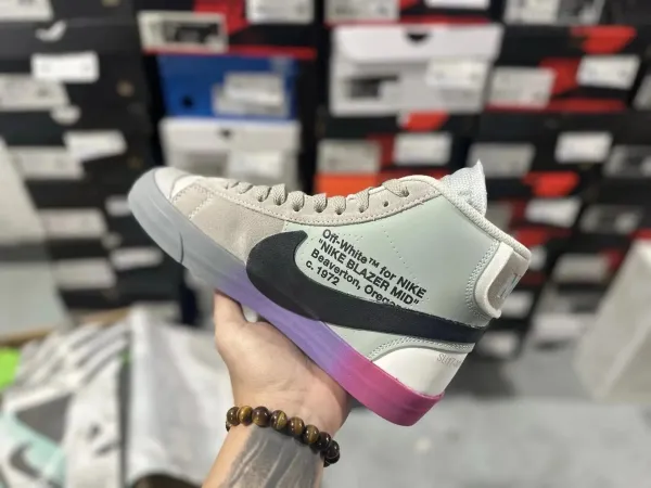 Nike Blazer Mid '1977 Vintage Pink Orange Yellow Navy Sneakers - 2