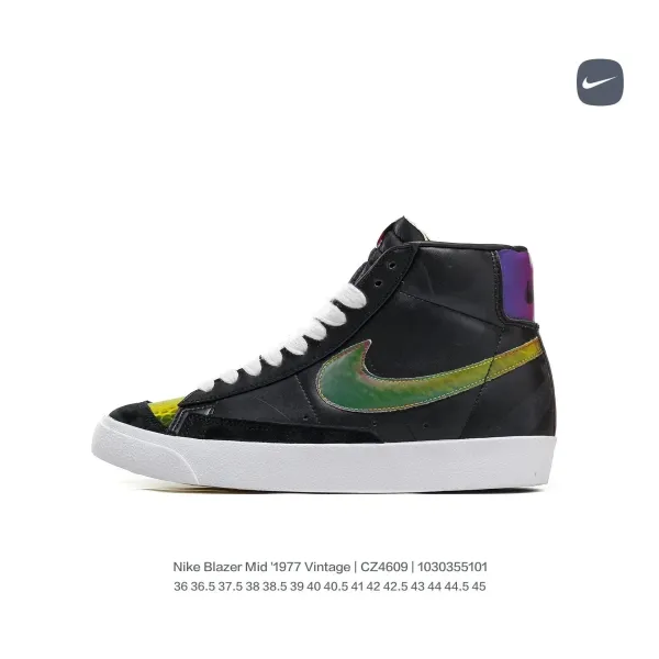 Nike Blazer Mid '1977 Vintage Holographic Black Sneakers - 1