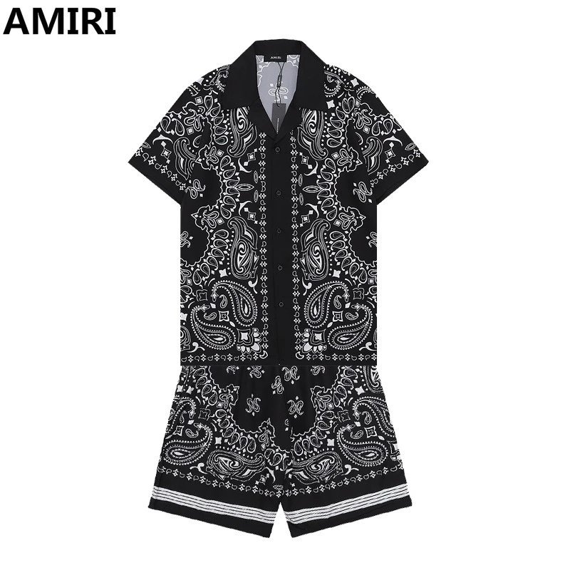 Asics Gradient Monogram Print Short-Sleeve Shirt and Shorts Set Multicolor - 16