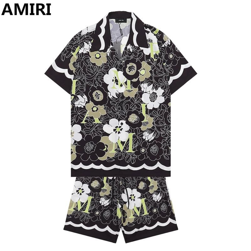 Asics Gradient Monogram Print Short-Sleeve Shirt and Shorts Set Multicolor - 20