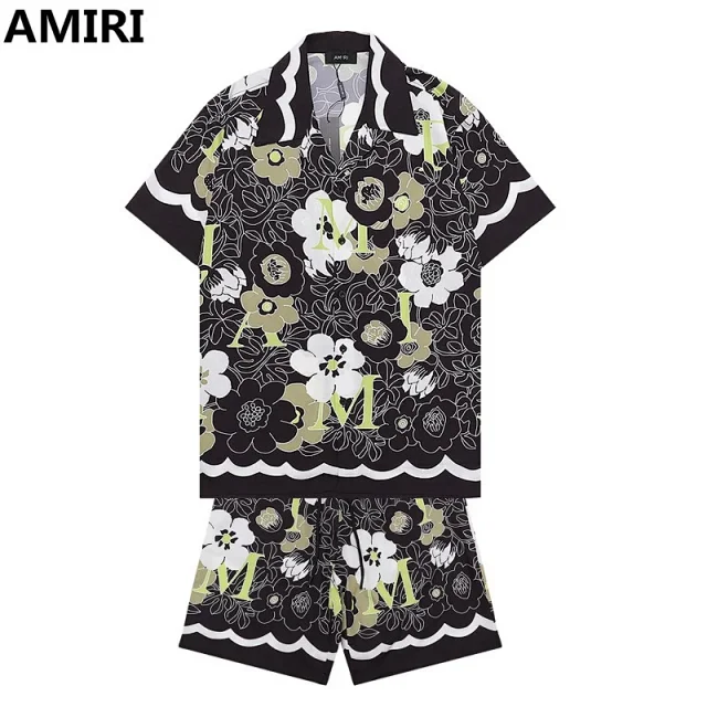 AMIRI Matching Sets Short-Sleeve Printed Shirt and Drawstring Shorts Set product detail image 19