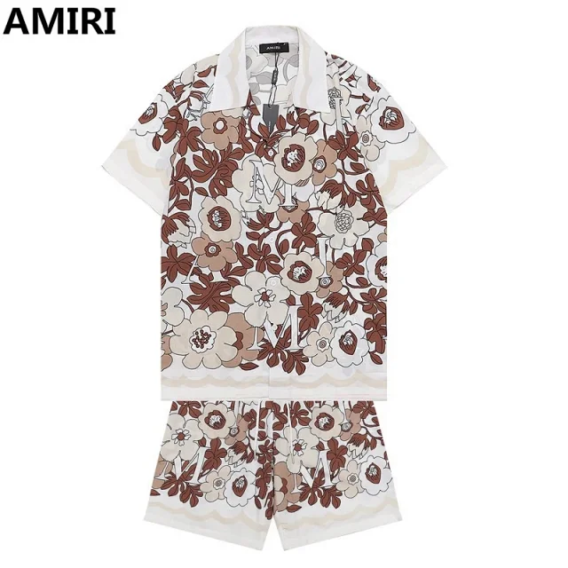 AMIRI Matching Sets Short-Sleeve Printed Shirt and Drawstring Shorts Set product detail image 20