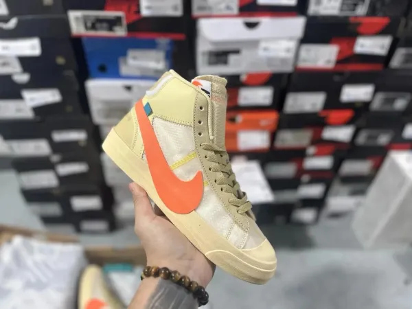Nike Blazer Mid '1977 Vintage Pink Orange Yellow Navy Sneakers - 3