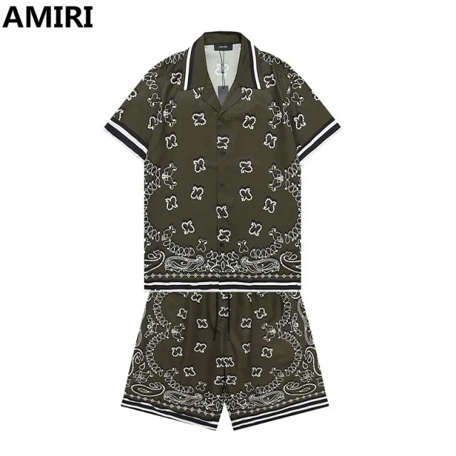 AMIRI Matching Sets Short-Sleeve Printed Shirt and Drawstring Shorts Set product detail image 16
