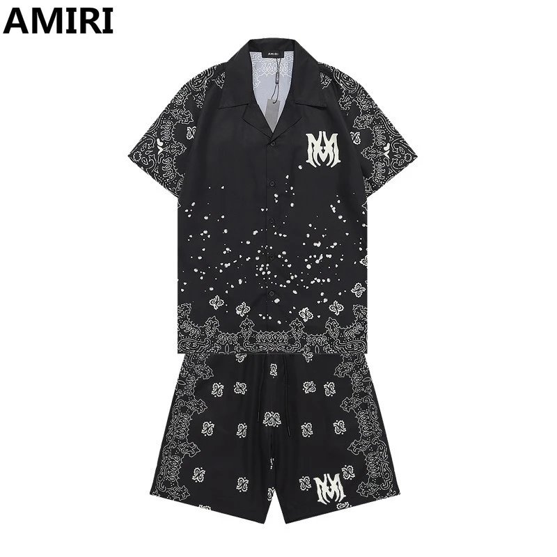Asics Gradient Monogram Print Short-Sleeve Shirt and Shorts Set Multicolor - 14