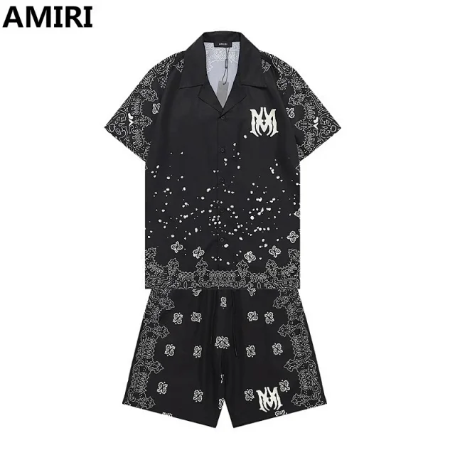 AMIRI Matching Sets Short-Sleeve Printed Shirt and Drawstring Shorts Set product detail image 13