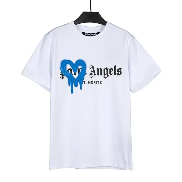 Palm Angels x T. Moritz Heart Spray Paint T-Shirt White - 1