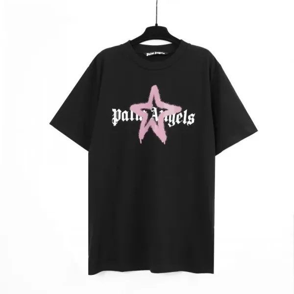 Palm Angels Star Logo Black T-Shirt - 1