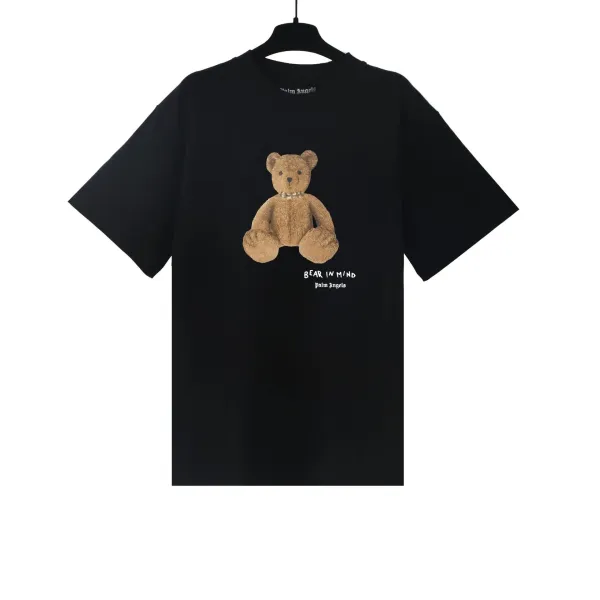 Palm Angels Bear In Mind Black T-Shirt - 1