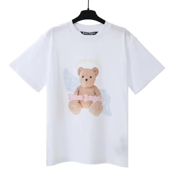 Palm Angels Angel Bear White T-Shirt - 1