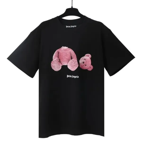 Palm Angels Teddy Bear Print Black T-Shirt - 1