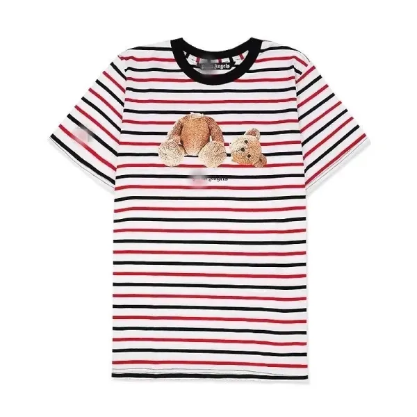 Palace x Polar Bear Striped Cotton T-Shirt - 1