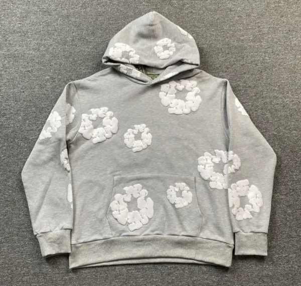 Off-White Circular Motif Gray Hoodie - 1
