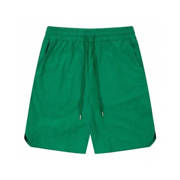 Design Drawstring Waist Shorts Emerald Green Shorts - 1
