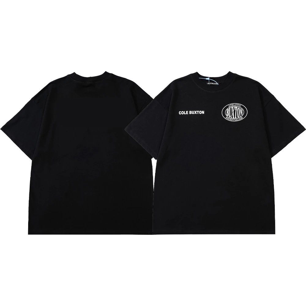 Minimalist Text Embroidery T-Shirt 260g Cotton photo 2