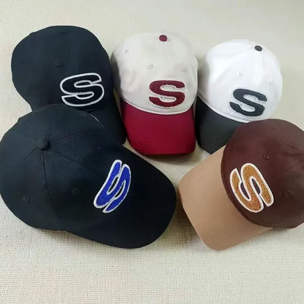 Stüssy S Logo Fleece Patch Baseball Cap Black - 4
