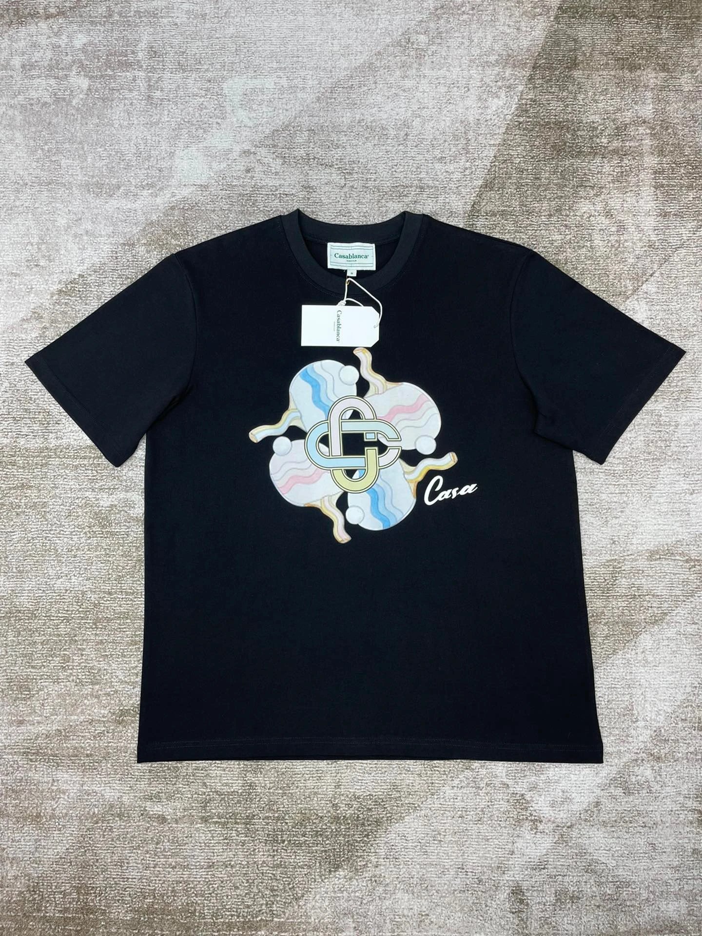 Casablanca Plaza Casa Graphic T-Shirt White - 7