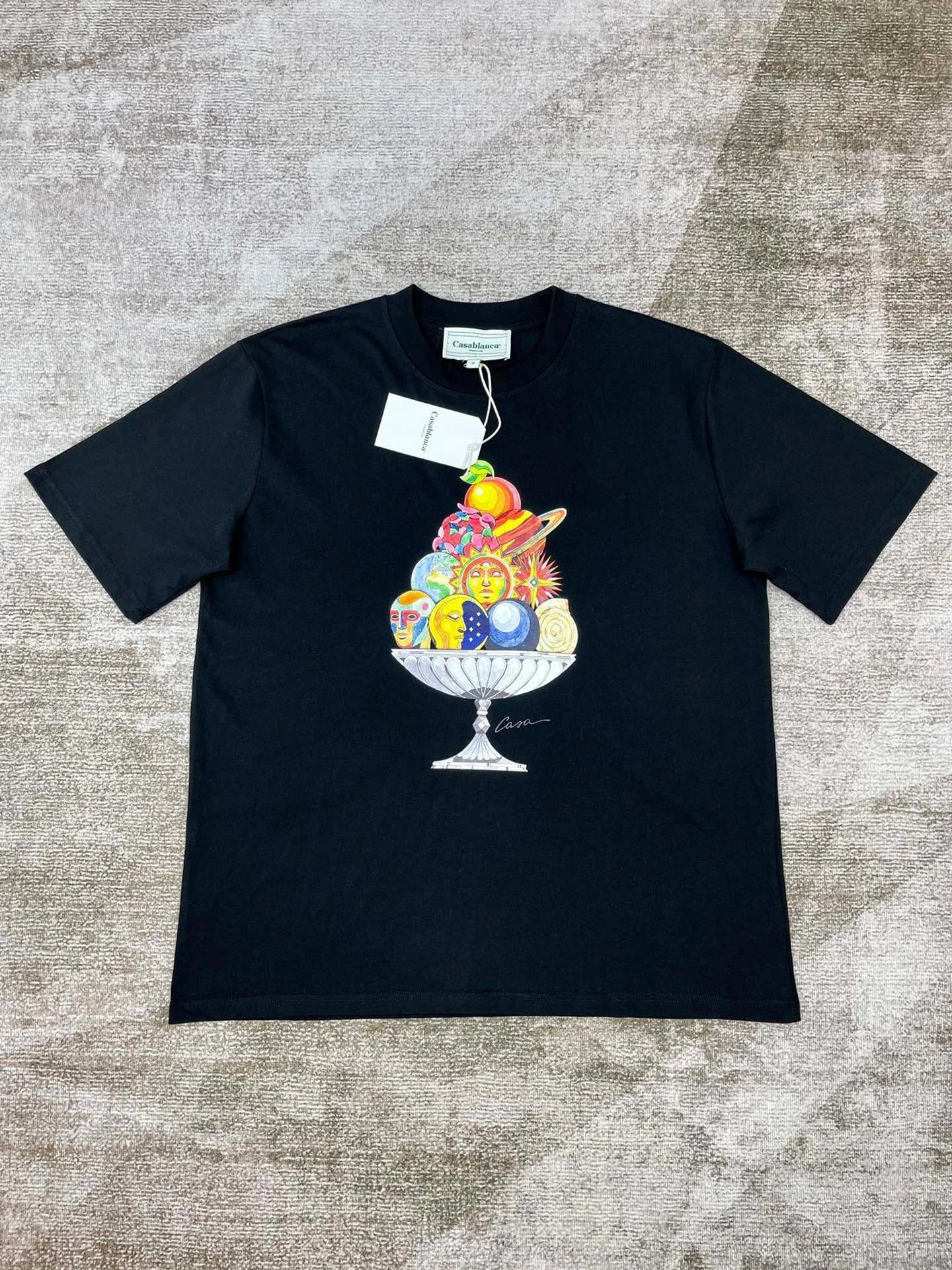 Casablanca Plaza Casa Graphic T-Shirt White - 65