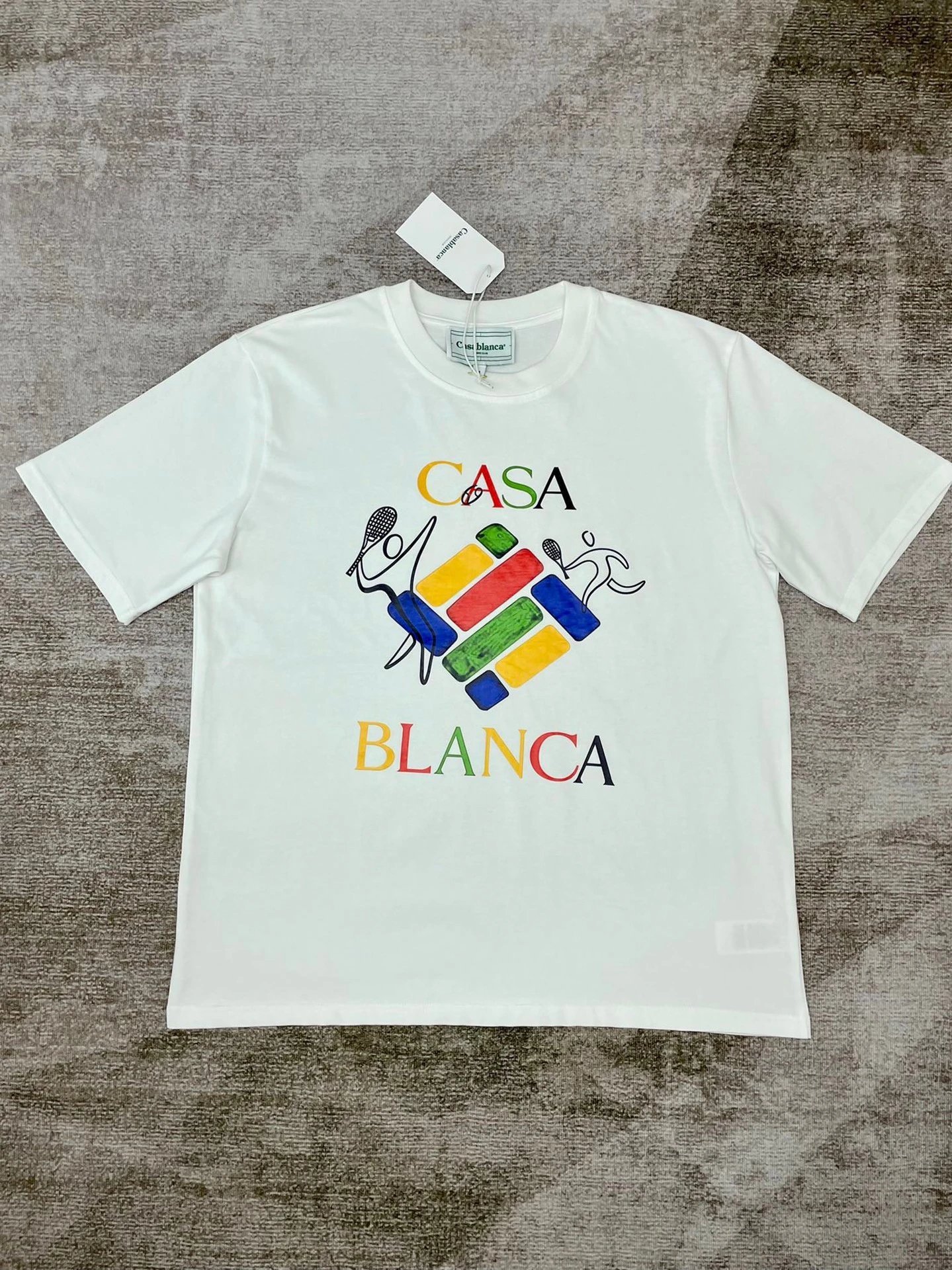 Casablanca Plaza Casa Graphic T-Shirt White - 75