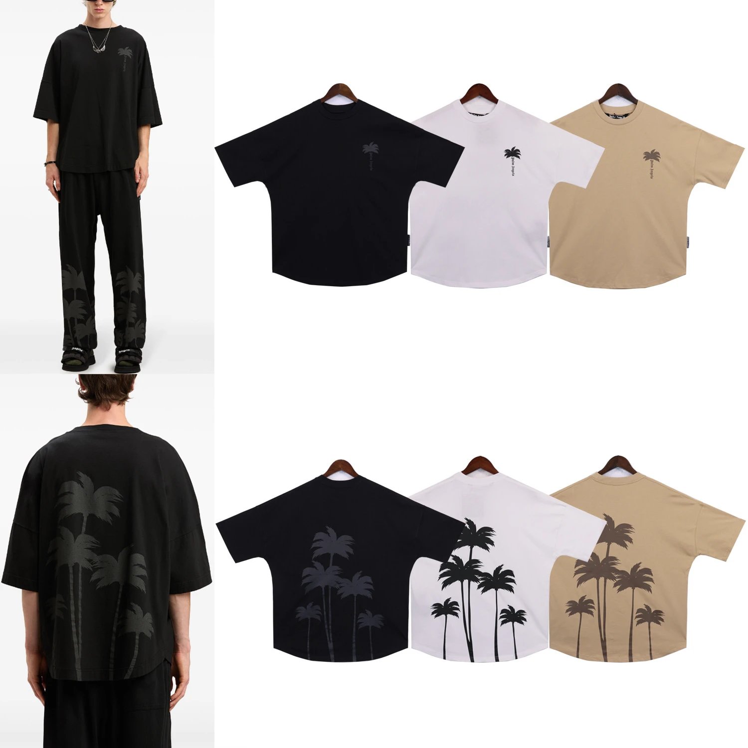 Flame Logo Print T-Shirt Couple Set