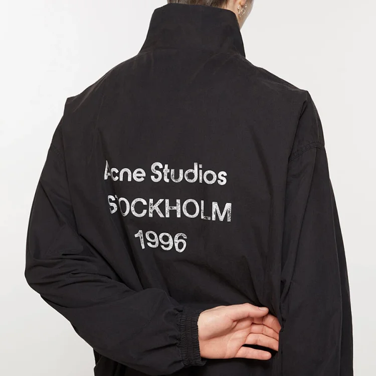 Catalog seller-listing image: 1996 distressed letter-logo jacket; not warehouse QC