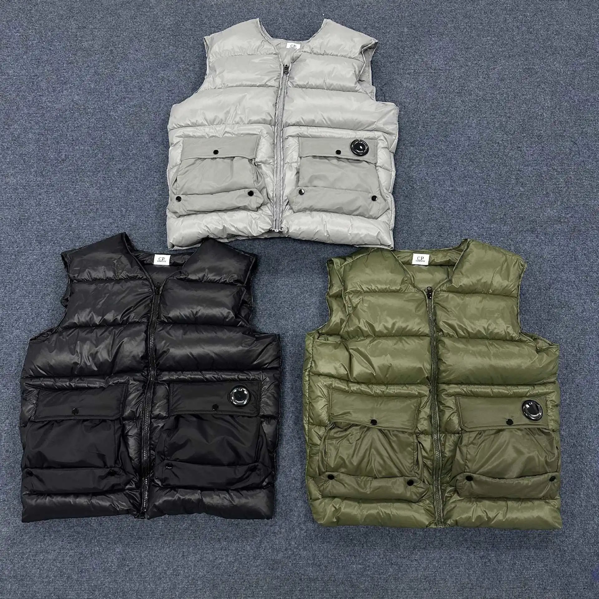 CP Company Goggle Vest Army Green Down Vest - 5