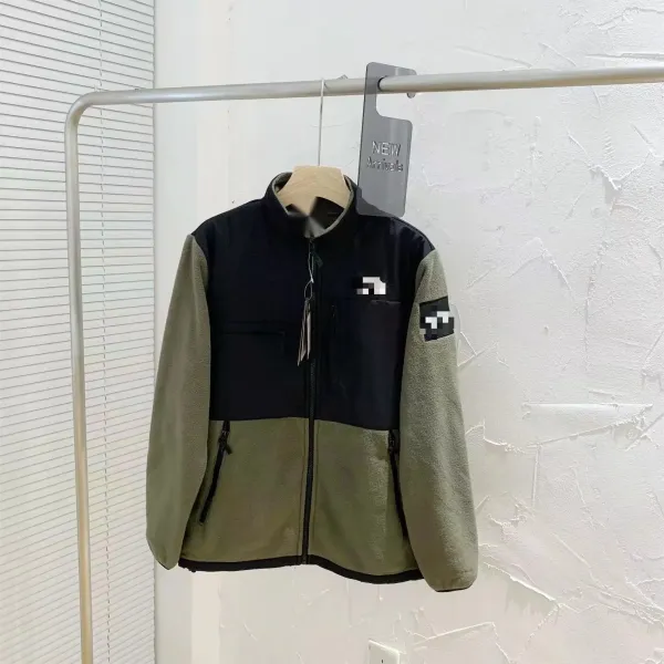 The North Face Denali Fleece Jacket Olive Green and Black - 1