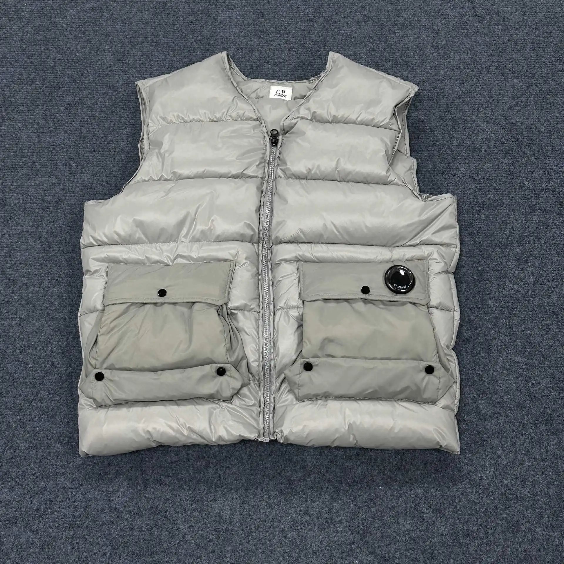 CP Company Goggle Vest Army Green Down Vest - 7