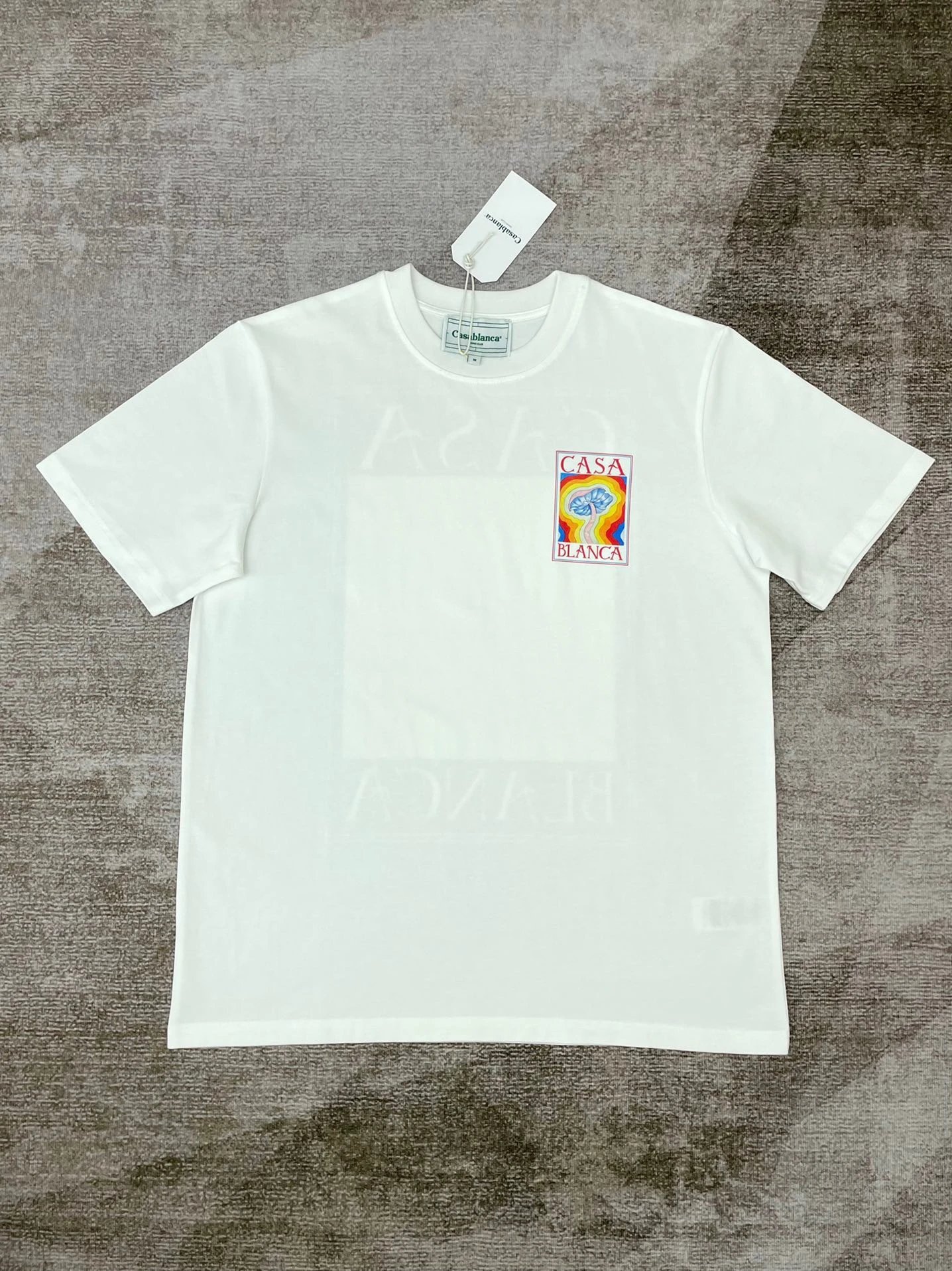 Casablanca Plaza Casa Graphic T-Shirt White - 59