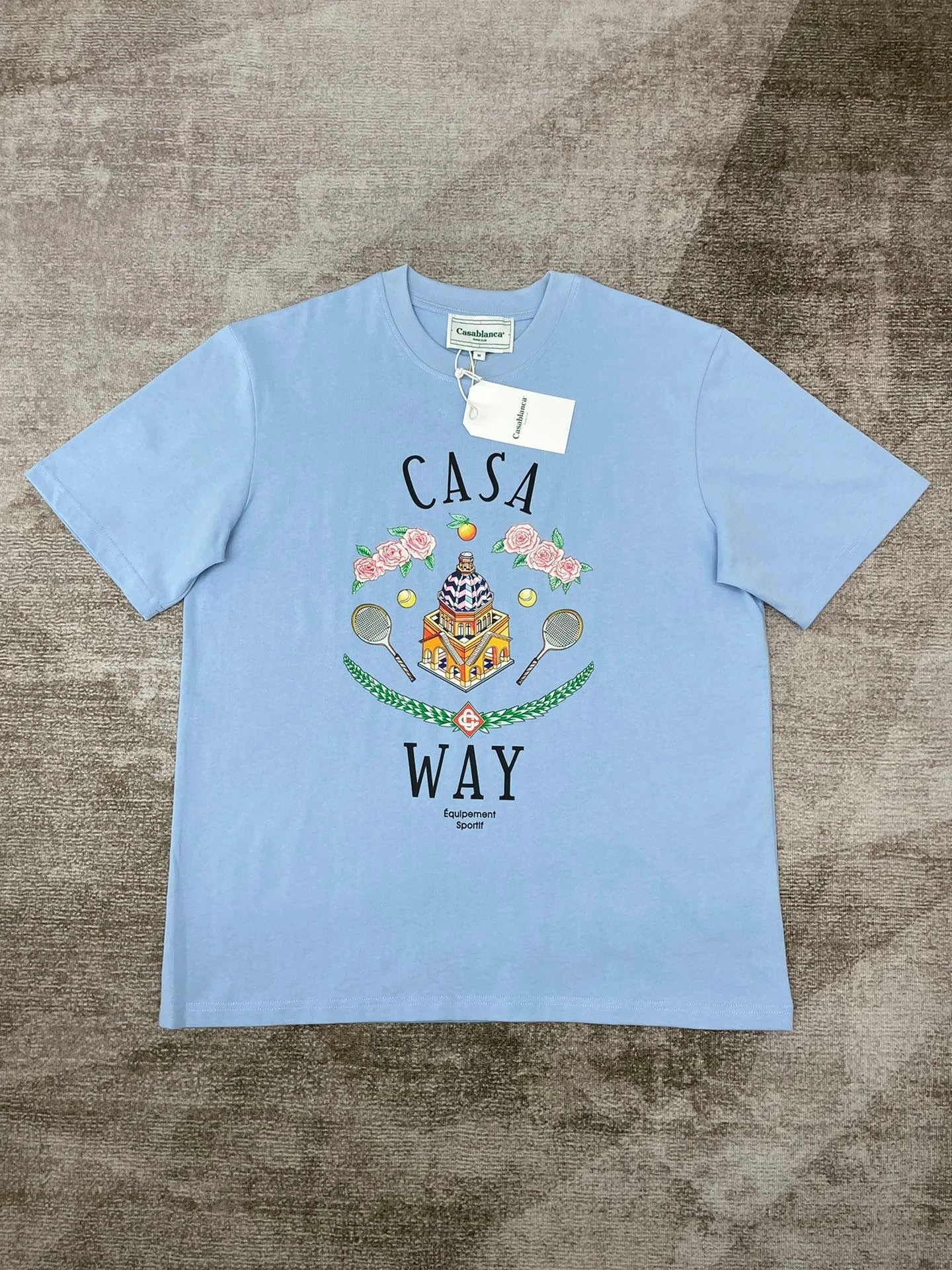 Casablanca Plaza Casa Graphic T-Shirt White - 62