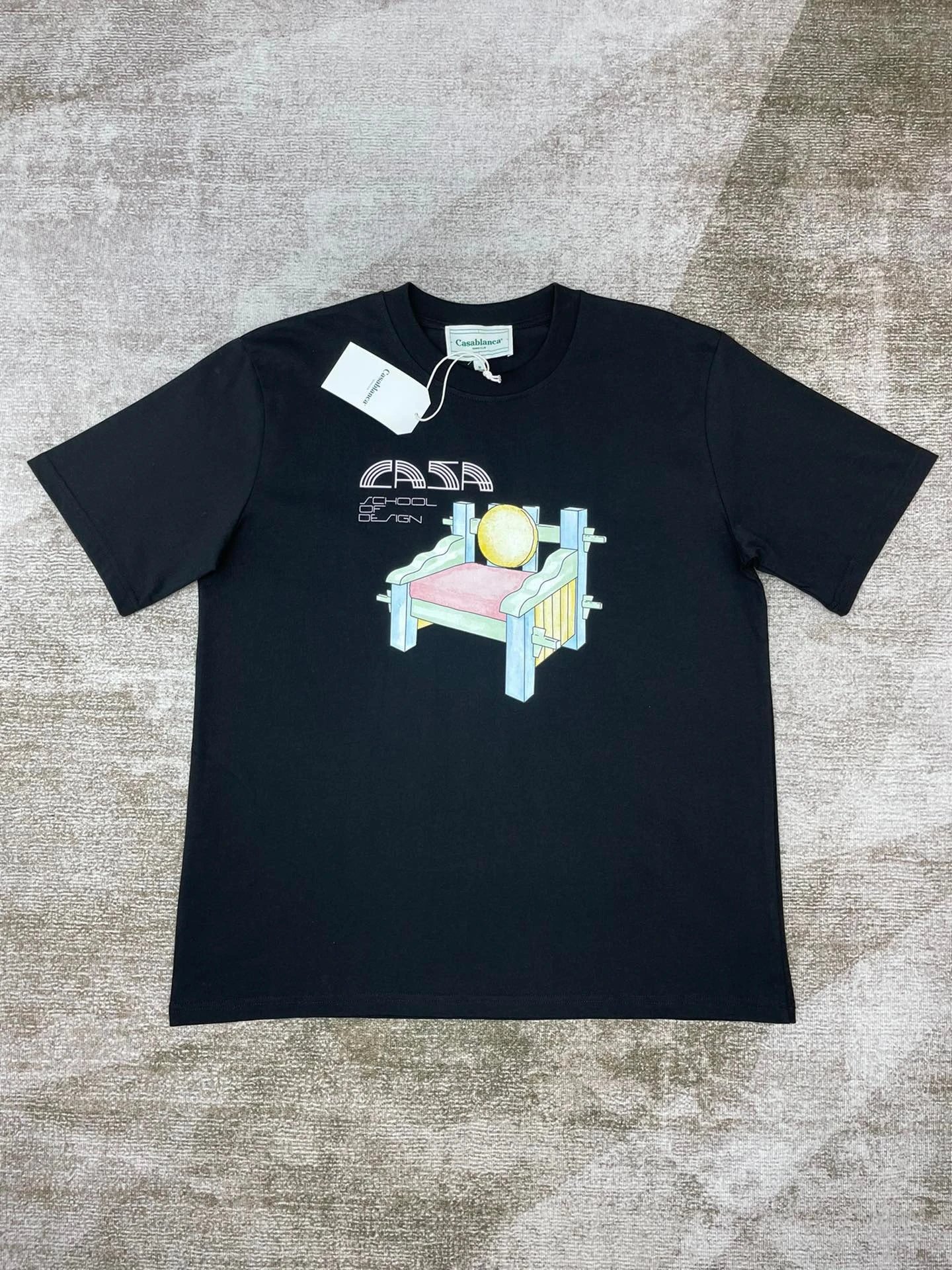 Casablanca Plaza Casa Graphic T-Shirt White - 67