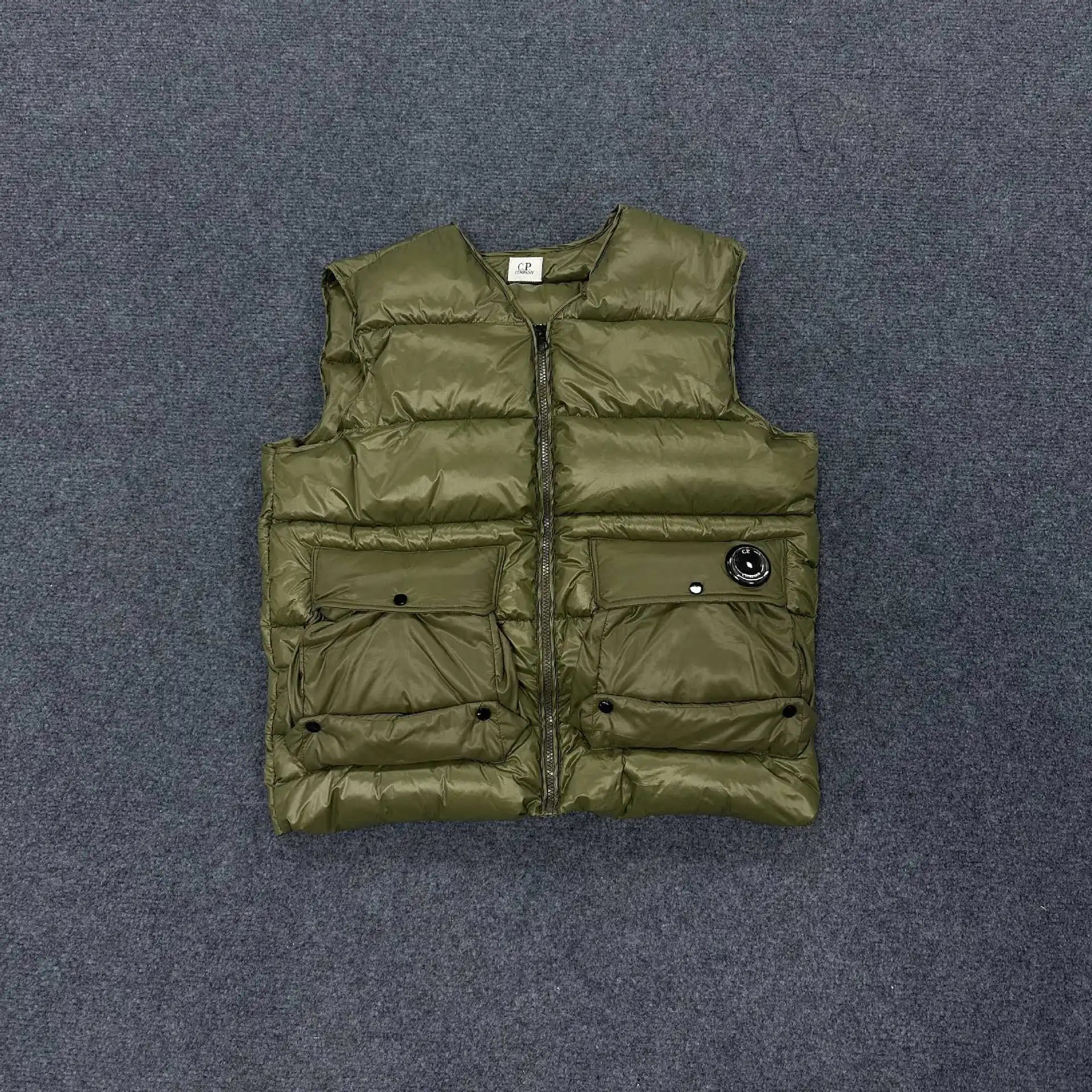 CP Company Goggle Vest Army Green Down Vest - 15