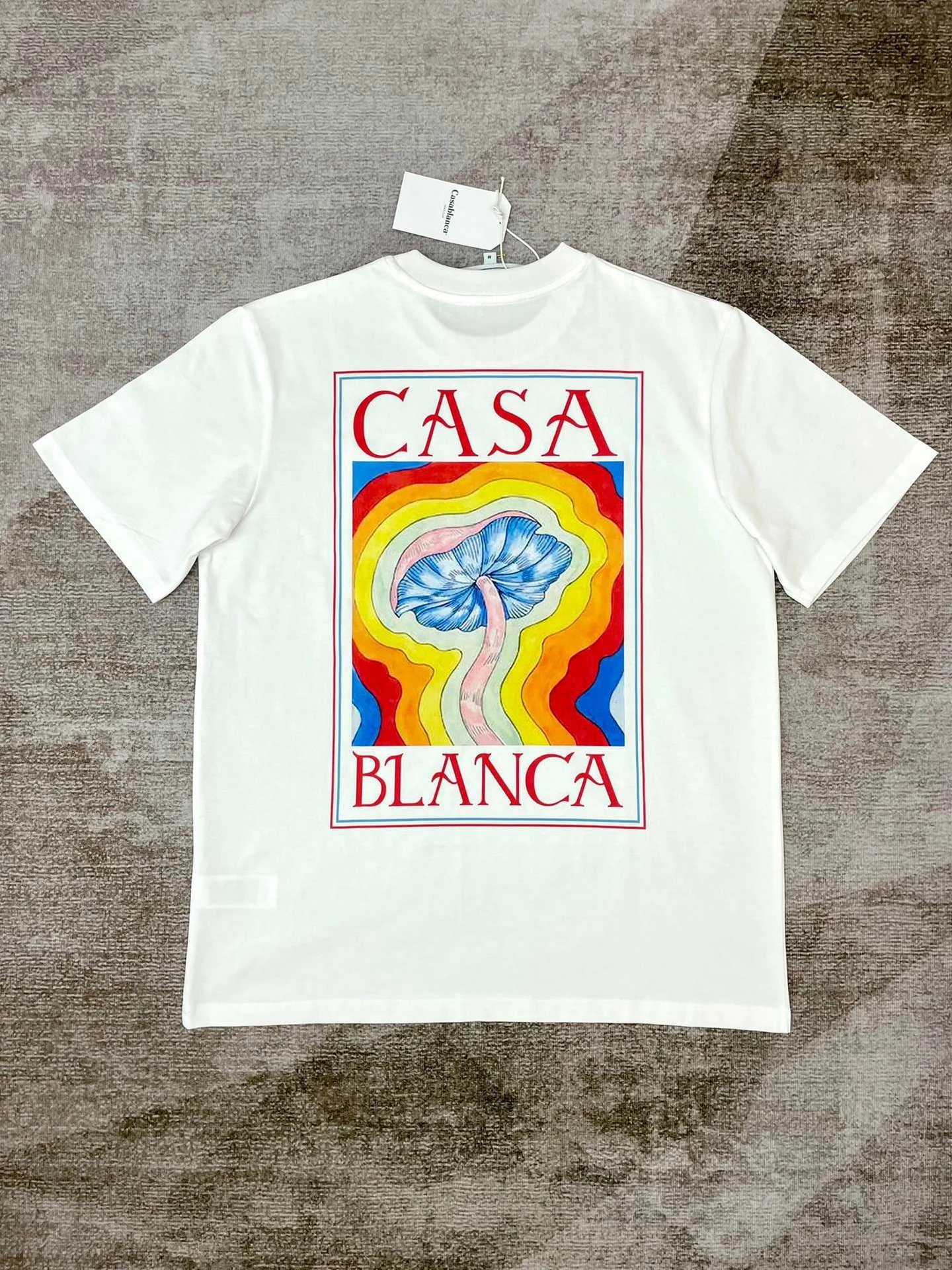 Casablanca Plaza Casa Graphic T-Shirt White - 60