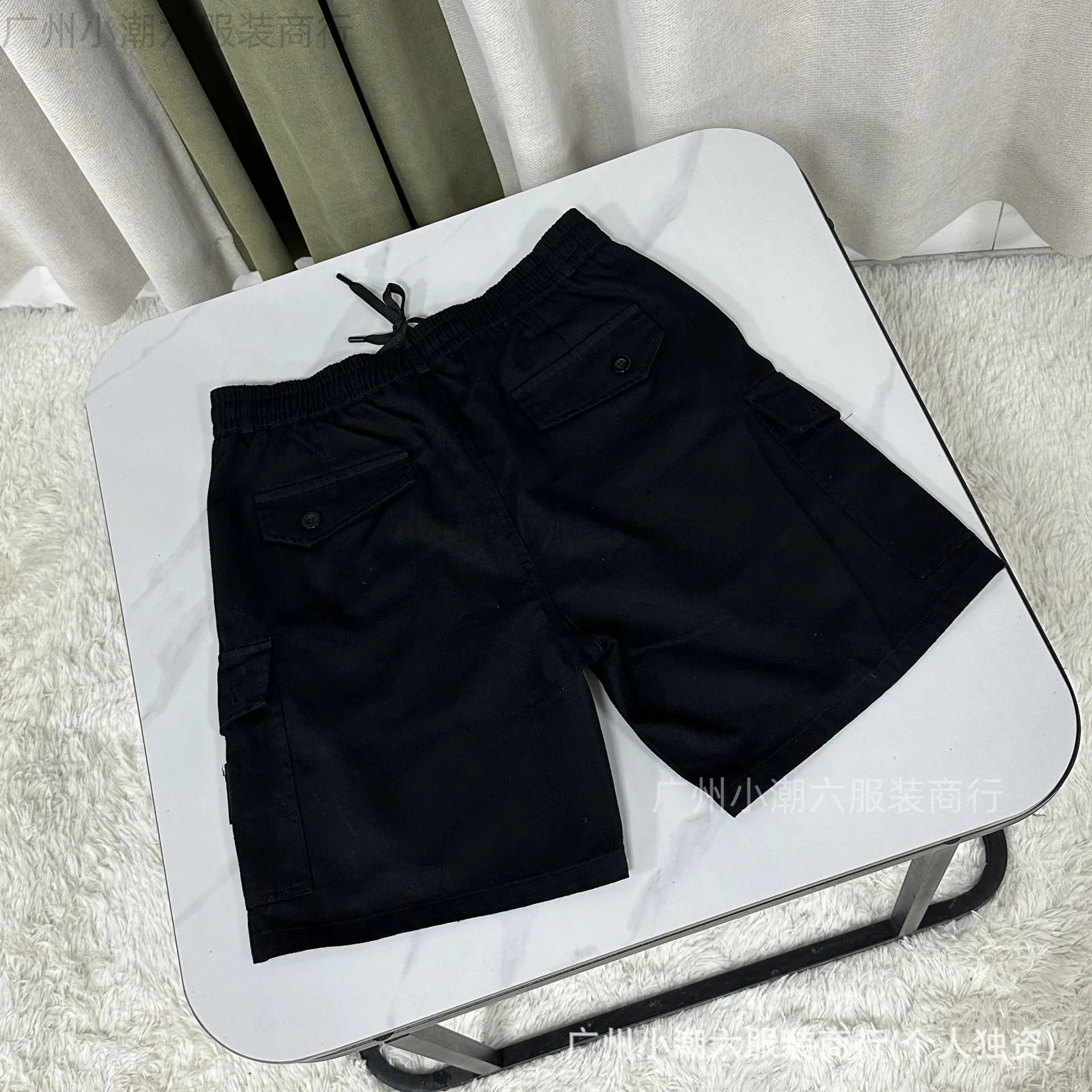 Canvas cargo shorts with embroidery photo 7