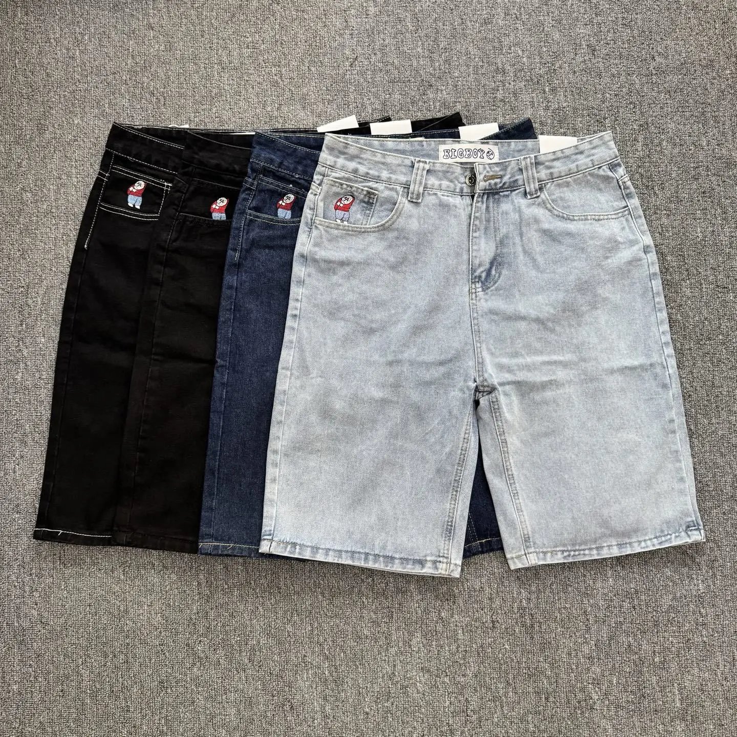 Denim Shorts Skateboard Style