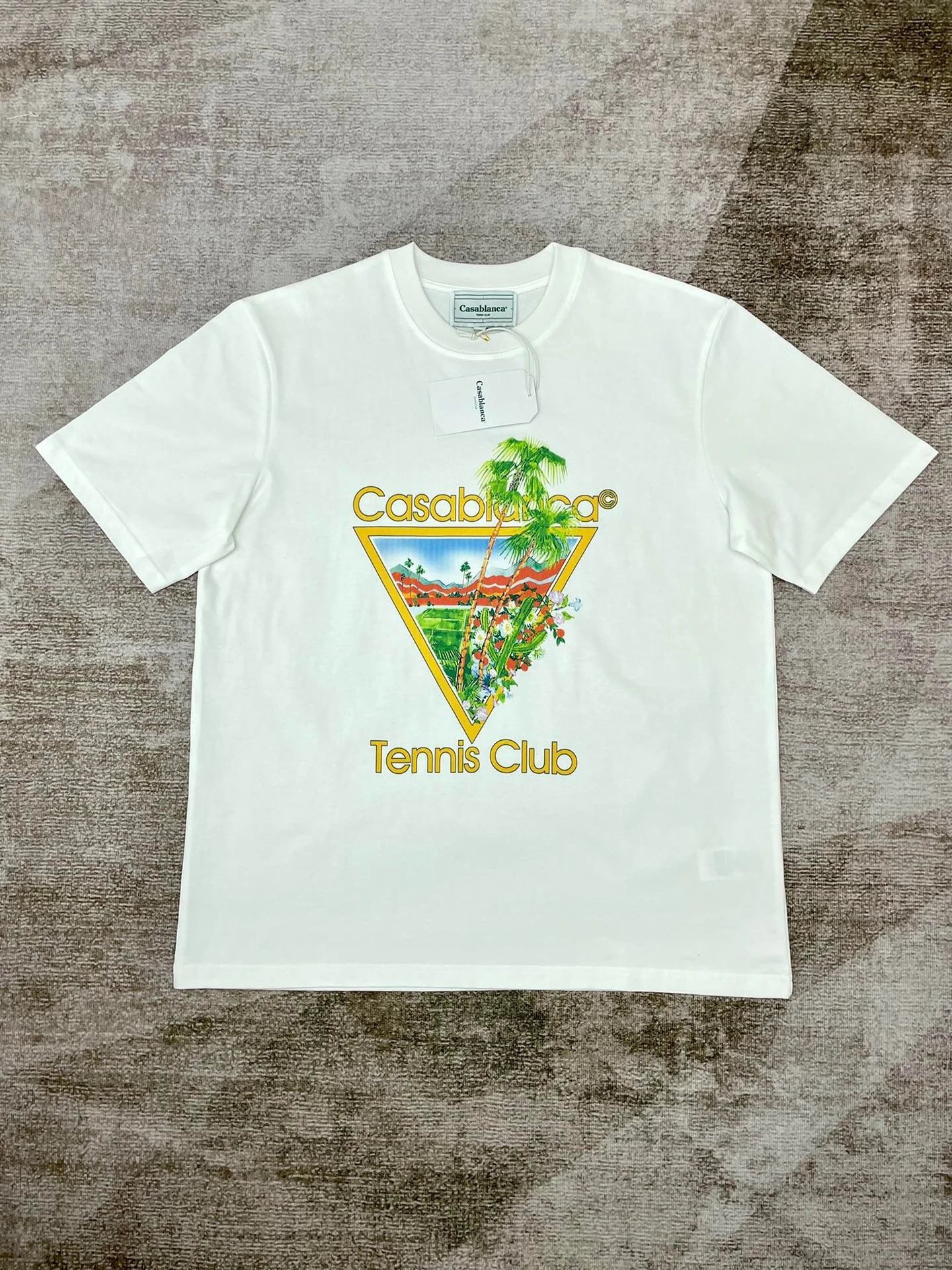 Casablanca Plaza Casa Graphic T-Shirt White - 50