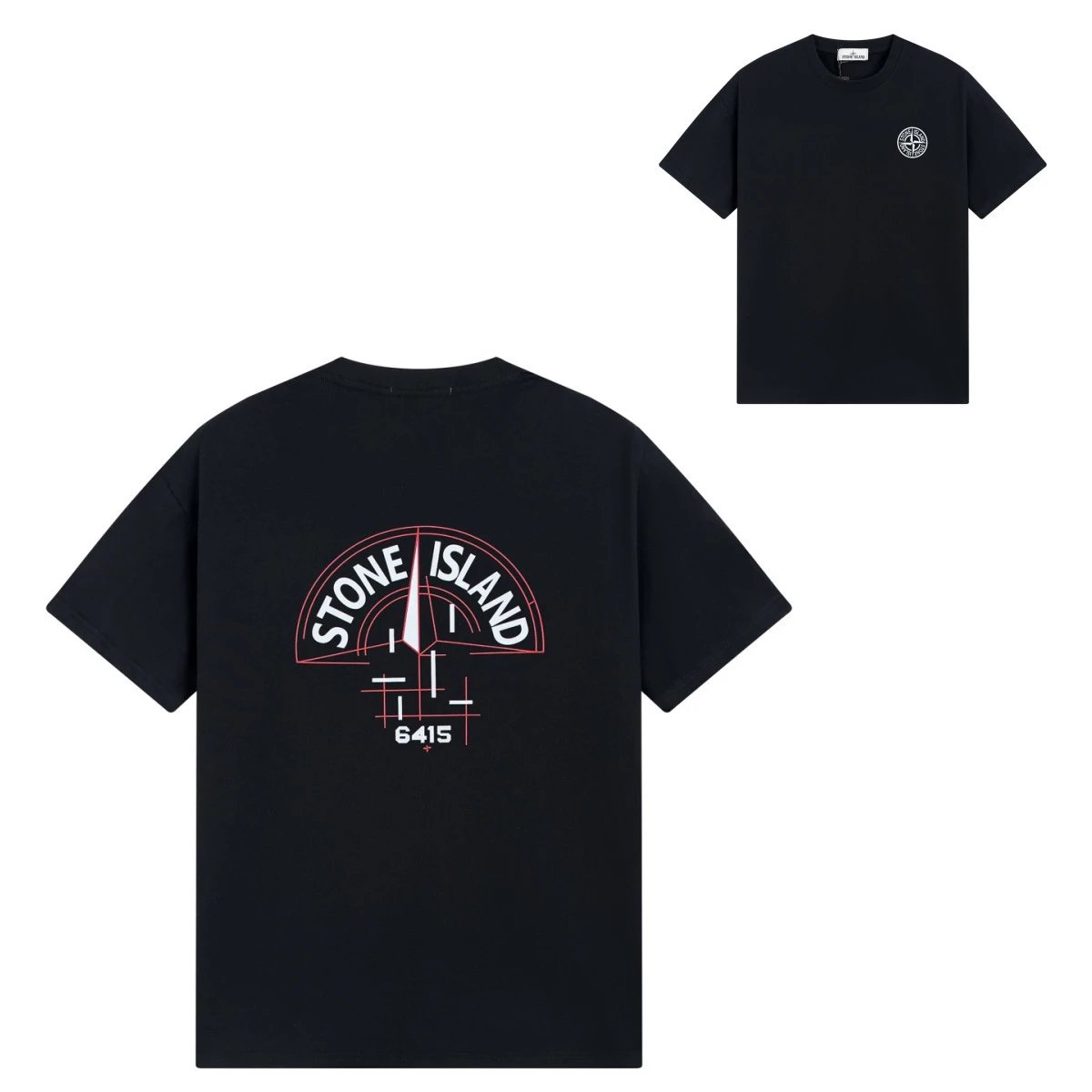 Stone Island Print T-Shirt Summer Cotton Oversized photo 4