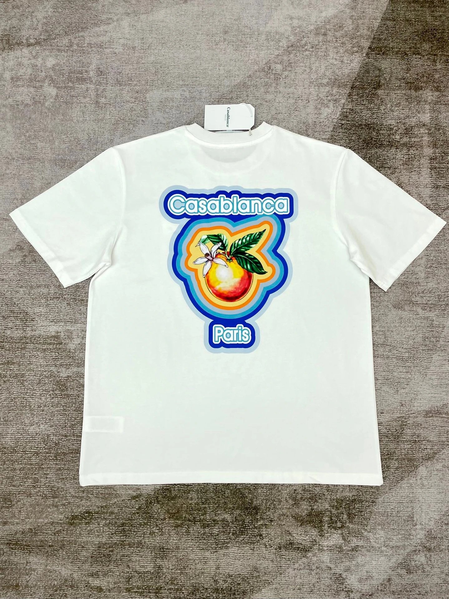 Casablanca Plaza Casa Graphic T-Shirt White - 58