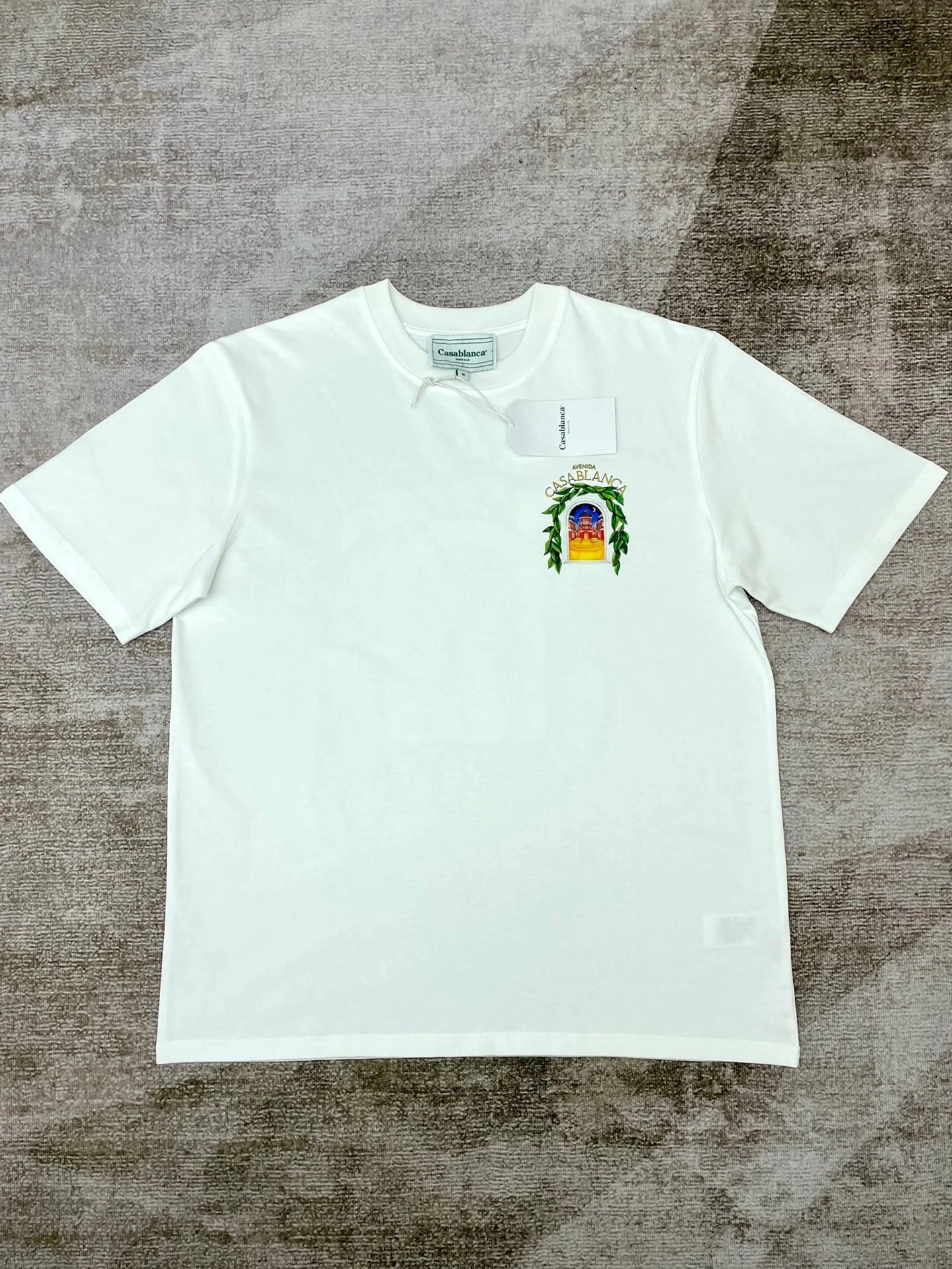 Casablanca Plaza Casa Graphic T-Shirt White - 30