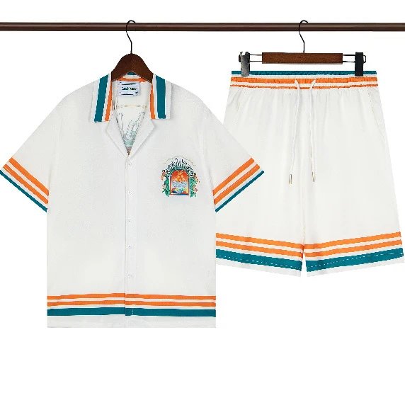 All-Over Print Short Sleeve Shirt and Shorts Set photo 5