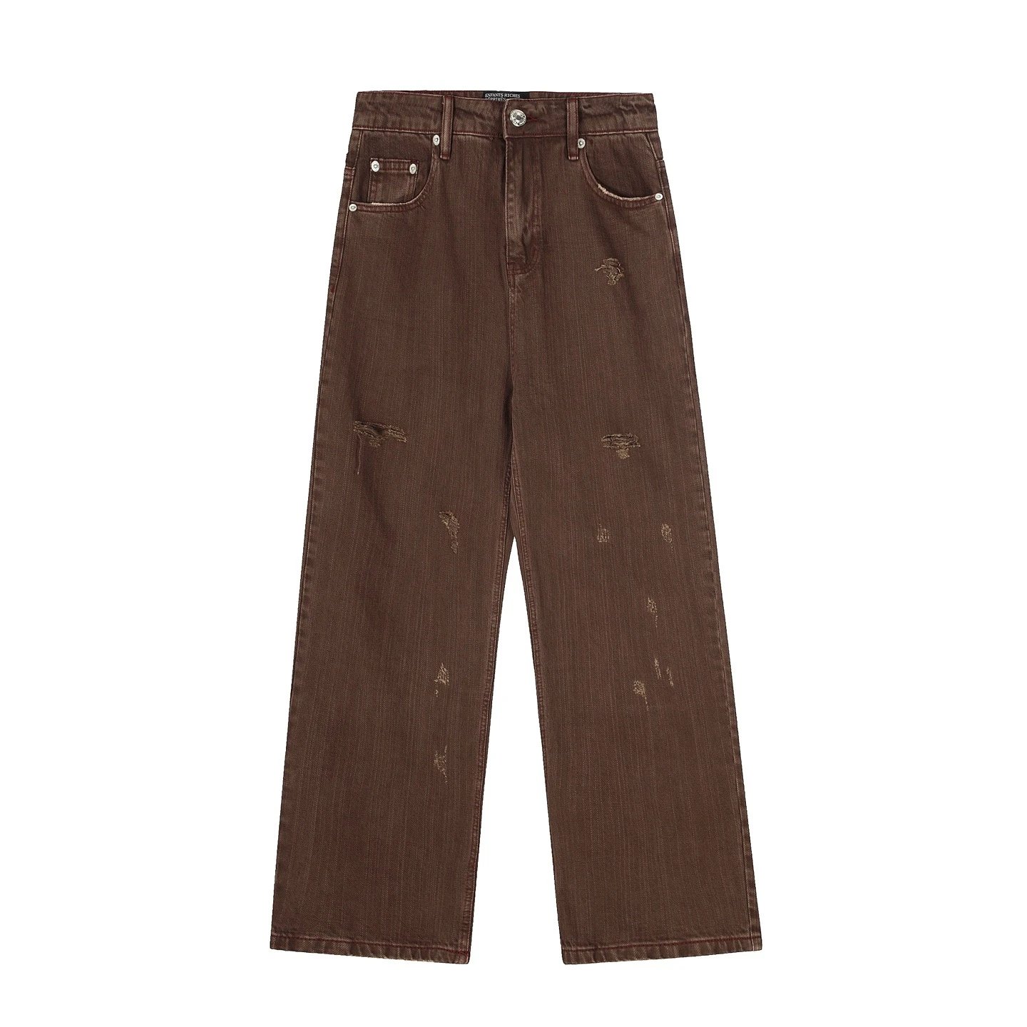 Embroidered Distressed Jeans photo 7