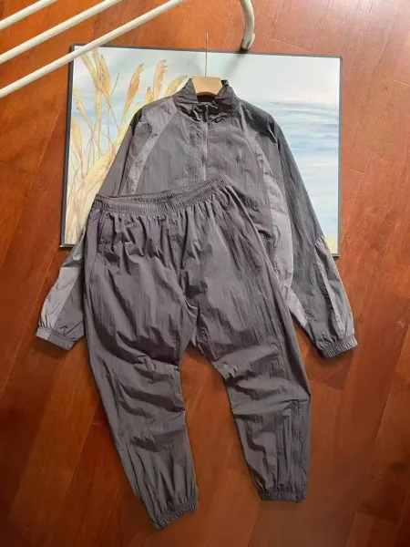 Design Windbreaker and Jogger Set Olive Green with Lime Accents Tracksuit - 6