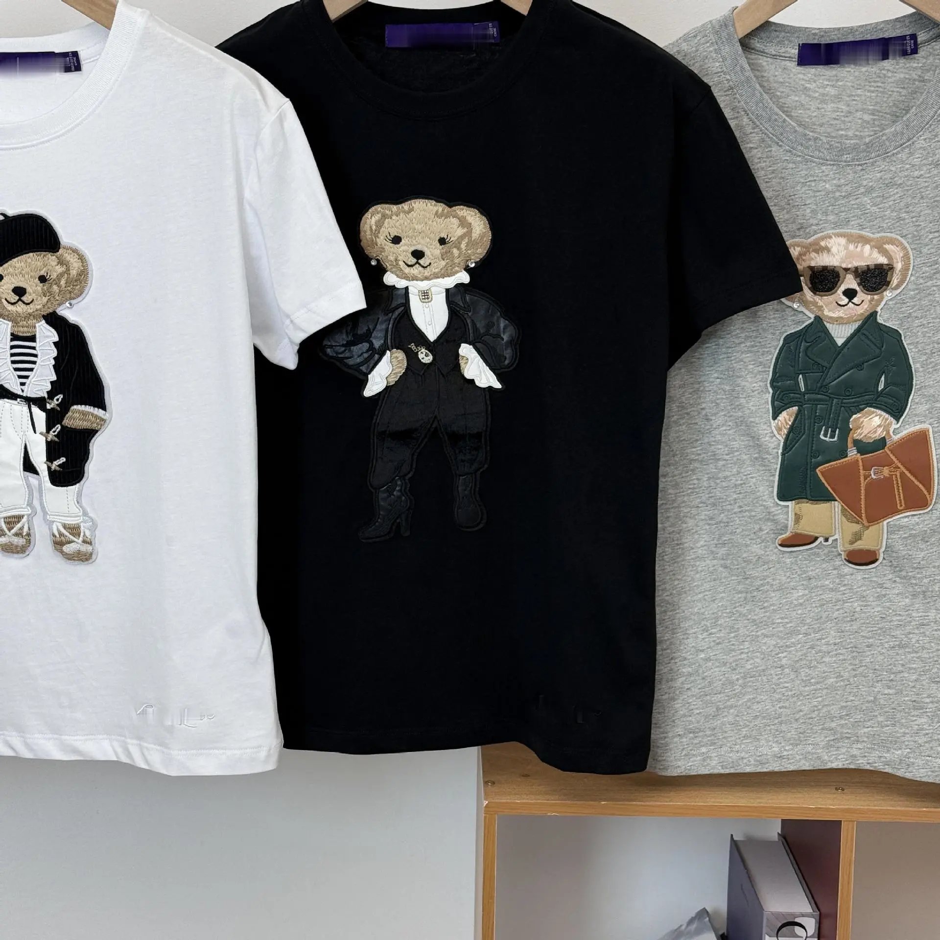 Little Bear Spring Summer Embroidery T-Shirt photo 8