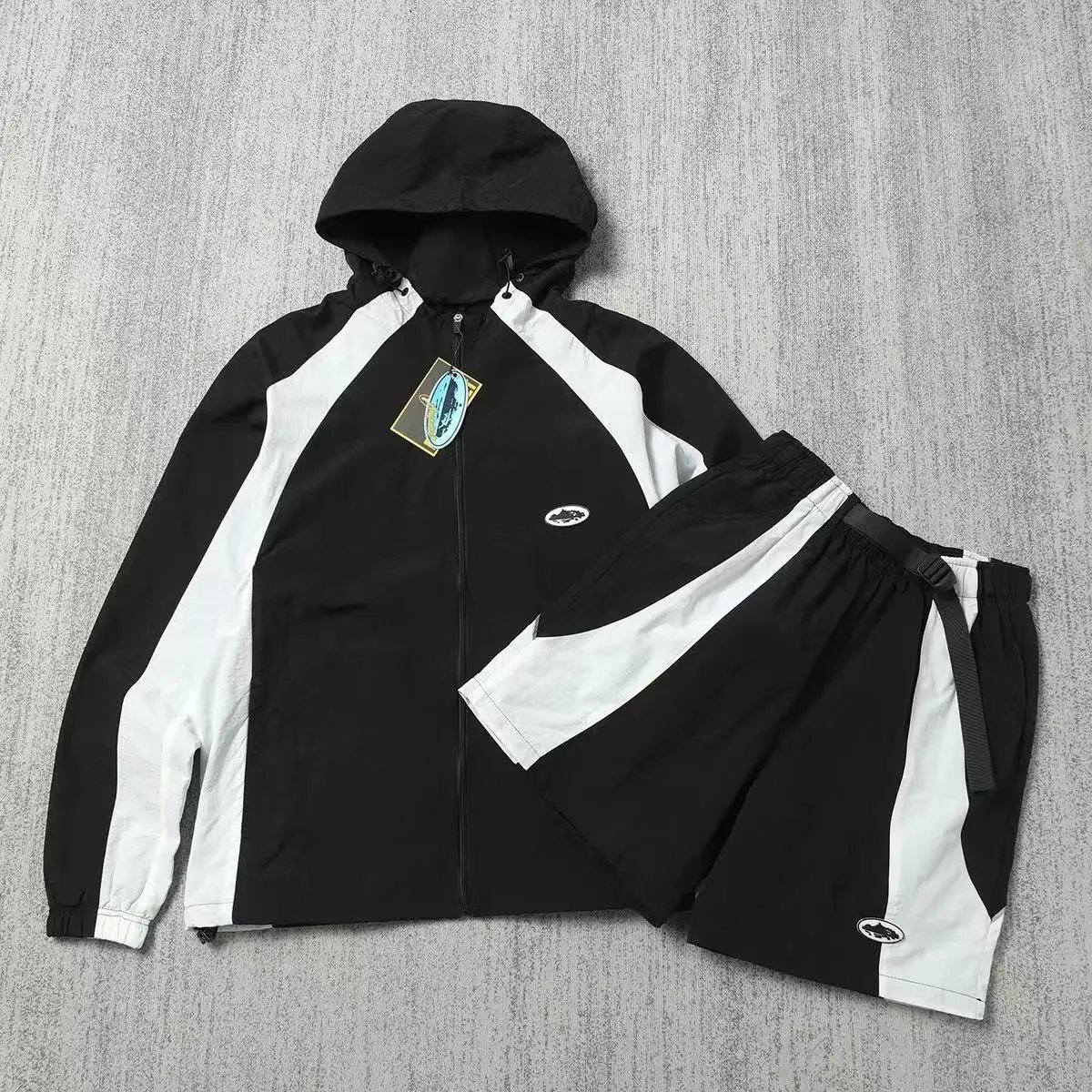 Color-block embroidered windbreaker set photo 7