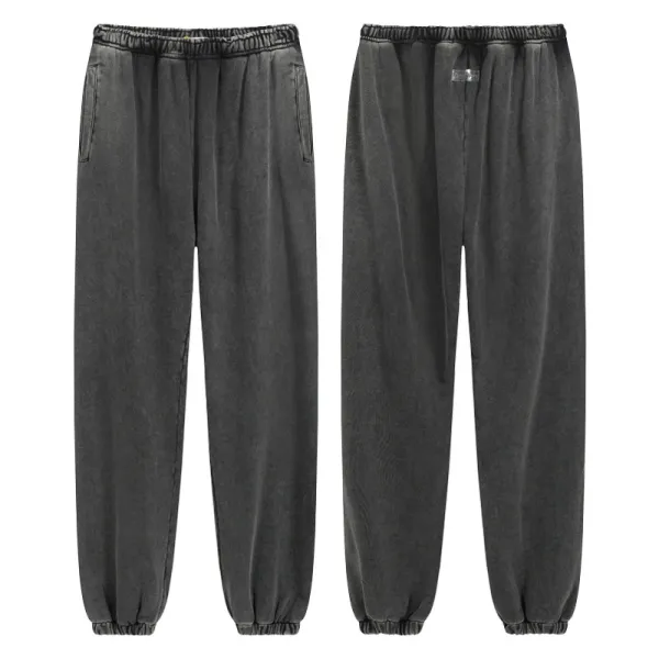 Design Acid Wash Gray Sweatpants - 1