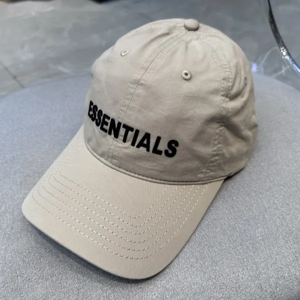 Fear of God Essentials Logo Baseball Cap Beige - 1