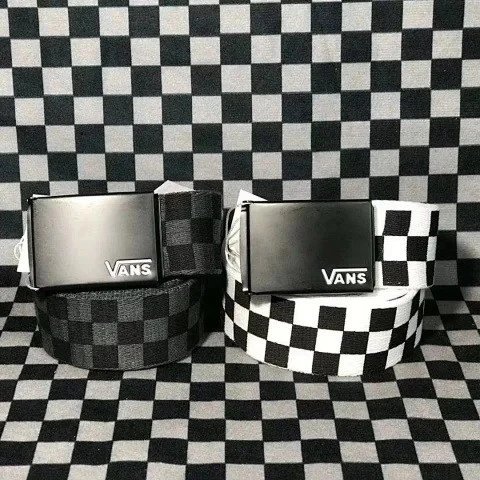 Checkered Canvas Belt Unisex